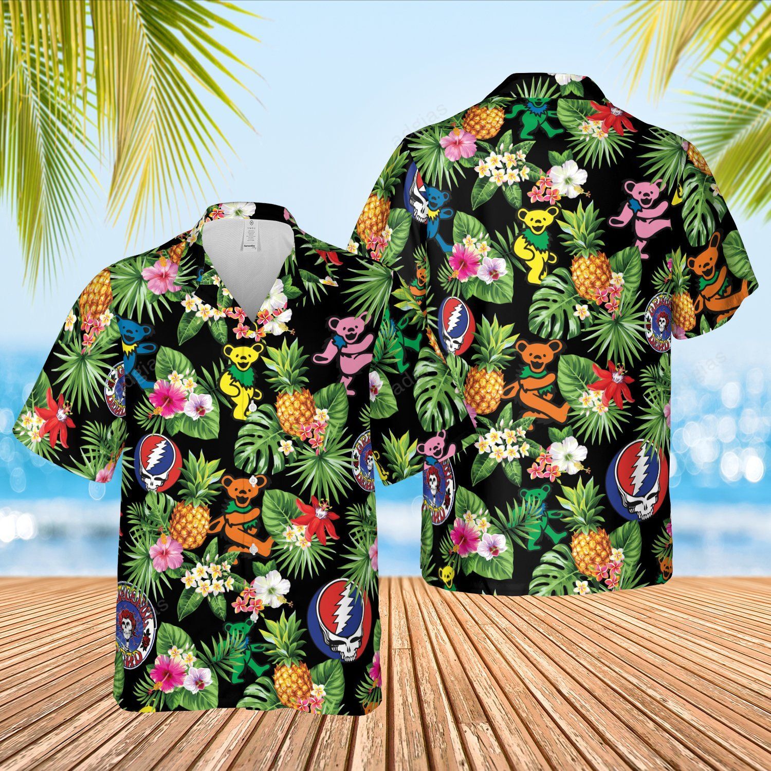 Gfd Hawaiian Style Summer Beach Music Band Shirt Ha31628