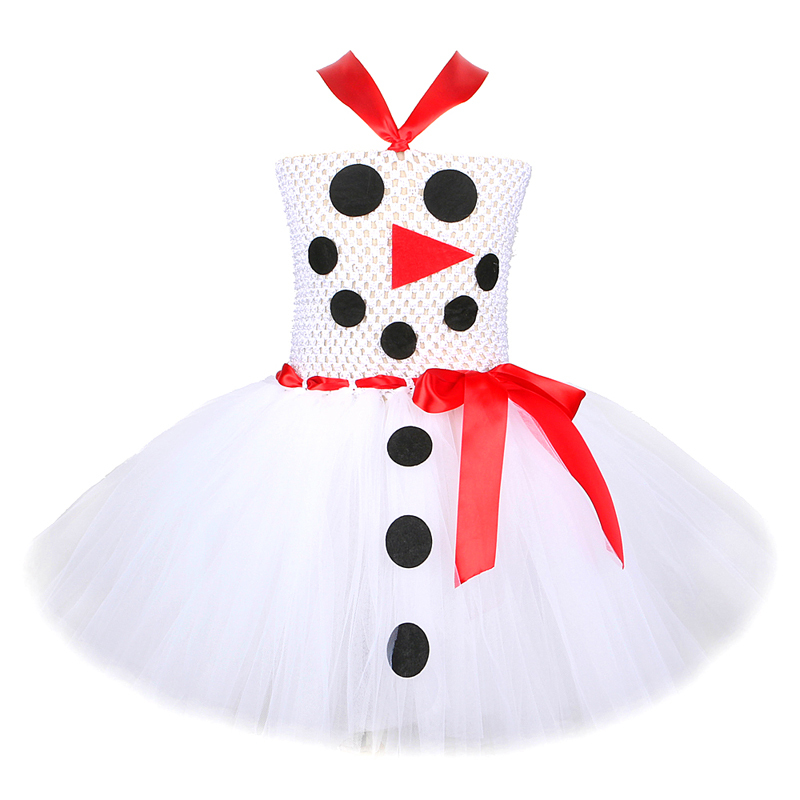 Snowman Olaf Tutu Dress for Baby Girls Christmas Holiday Costume for Kids Xmas Princess Dresses Children Tulle Outfit Clothes alx