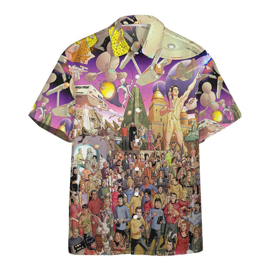 Star Trek Anniversary With All Characters Over Print Hawaii Shirt Ha104733