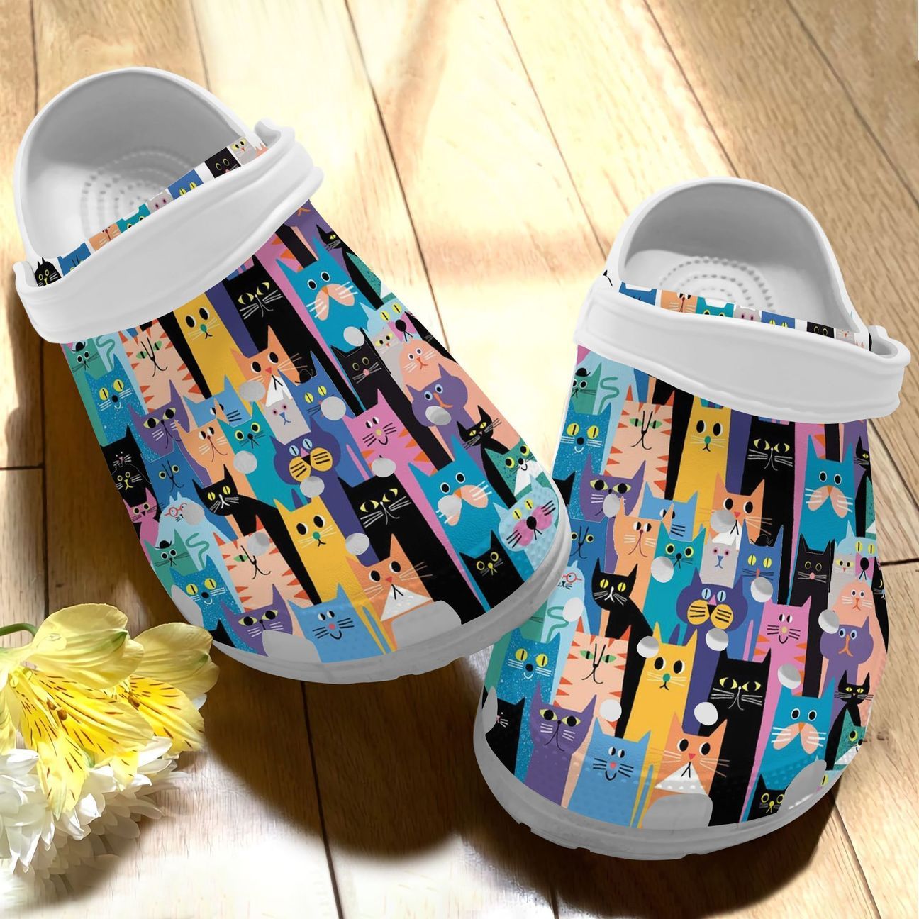 Cat Personalized Clog, Custom Name, Text Cool Cat Pattern, Fashion Style For Women, Men, Kid, Print 3D