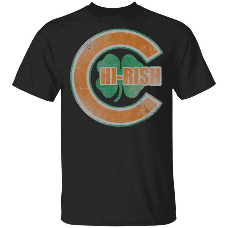 Chirish Chicago Irish St Patricks Day Vintage Fade T Shirt Saint Paddys Patricks Tshirt Lucky Shirts Drink Green Beer Irish Gifts Funny Tee