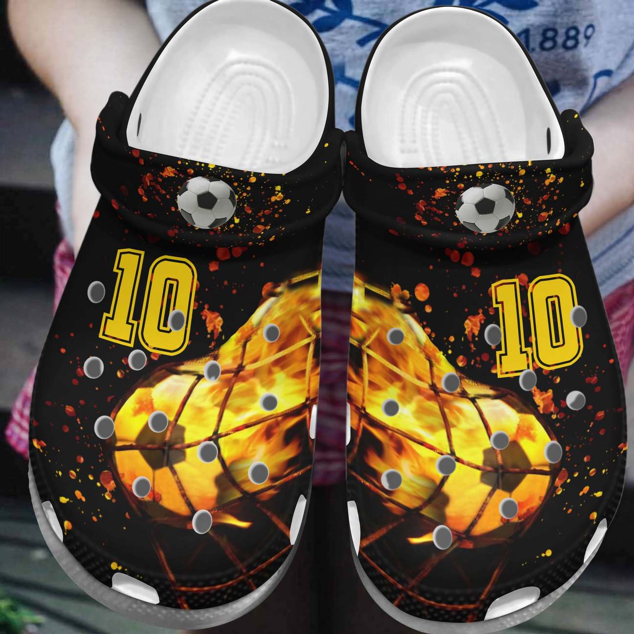 Soccer Personalized Clog, Custom Name, Text, Color, Number Fashion Style For Women, Men, Kid, Print 3D 2