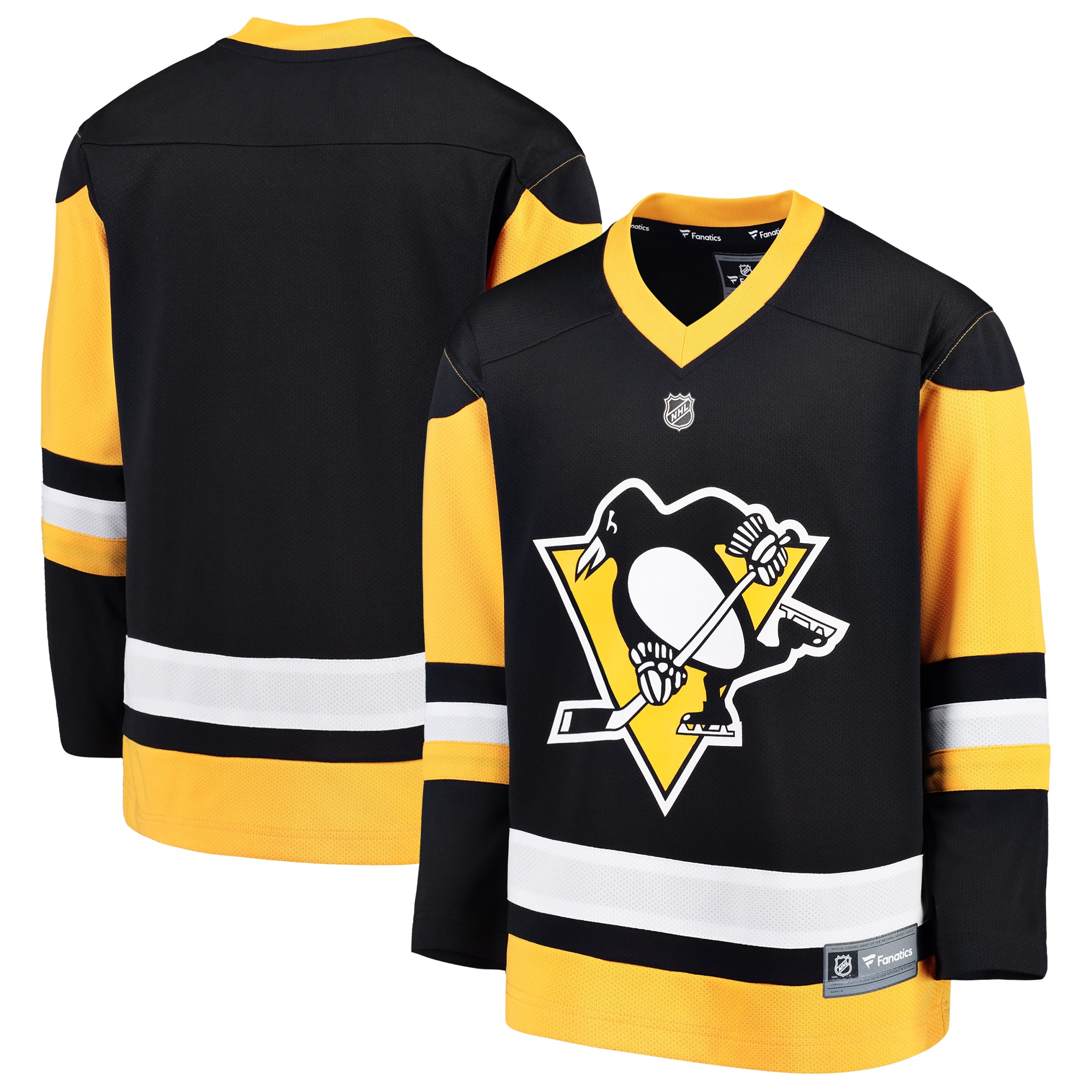 Pittsburgh Penguins Branded Youth Home Replica Blank Jersey – Black