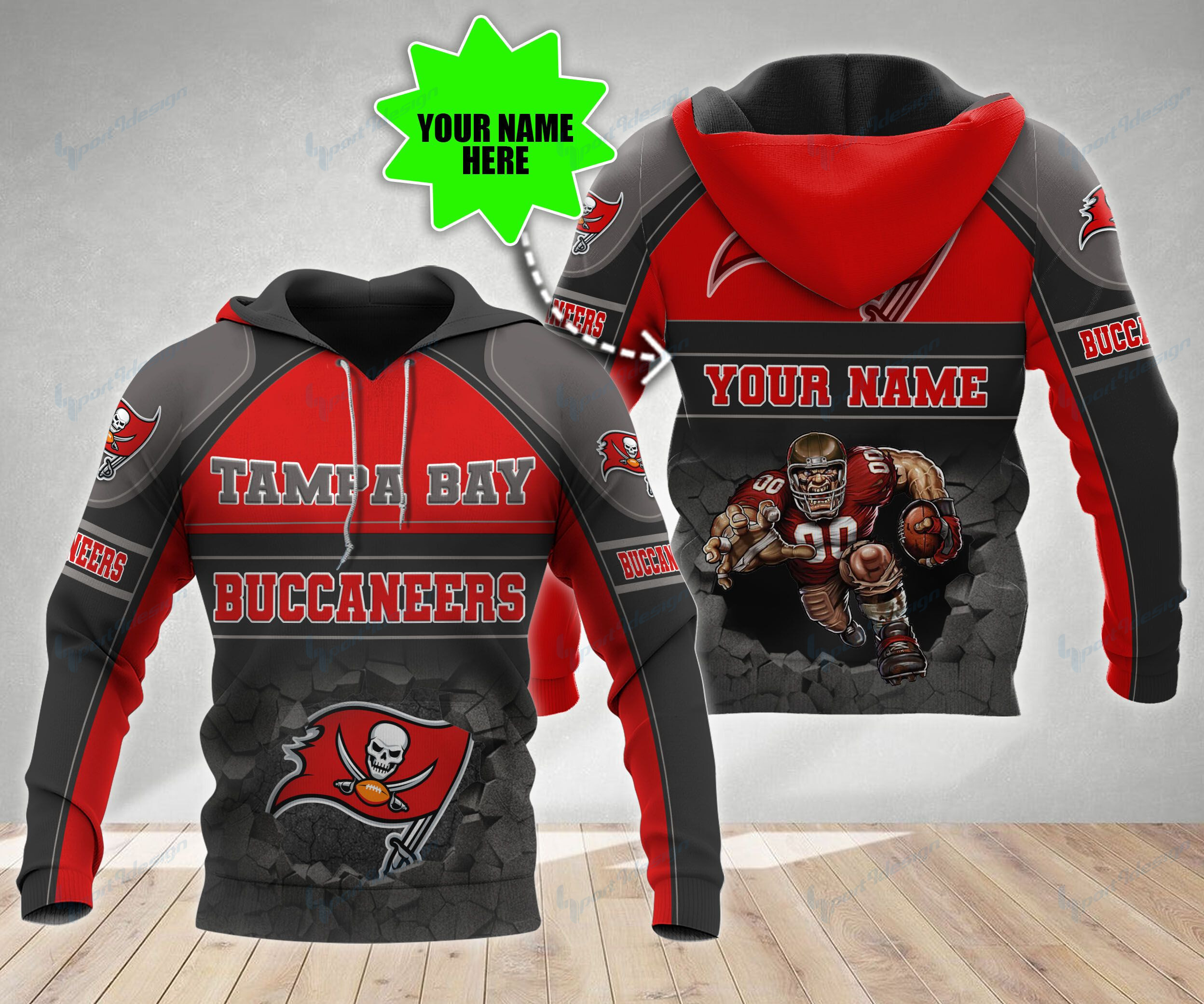 Tampa Bay Buccaneers Personalized All Over Printed 566