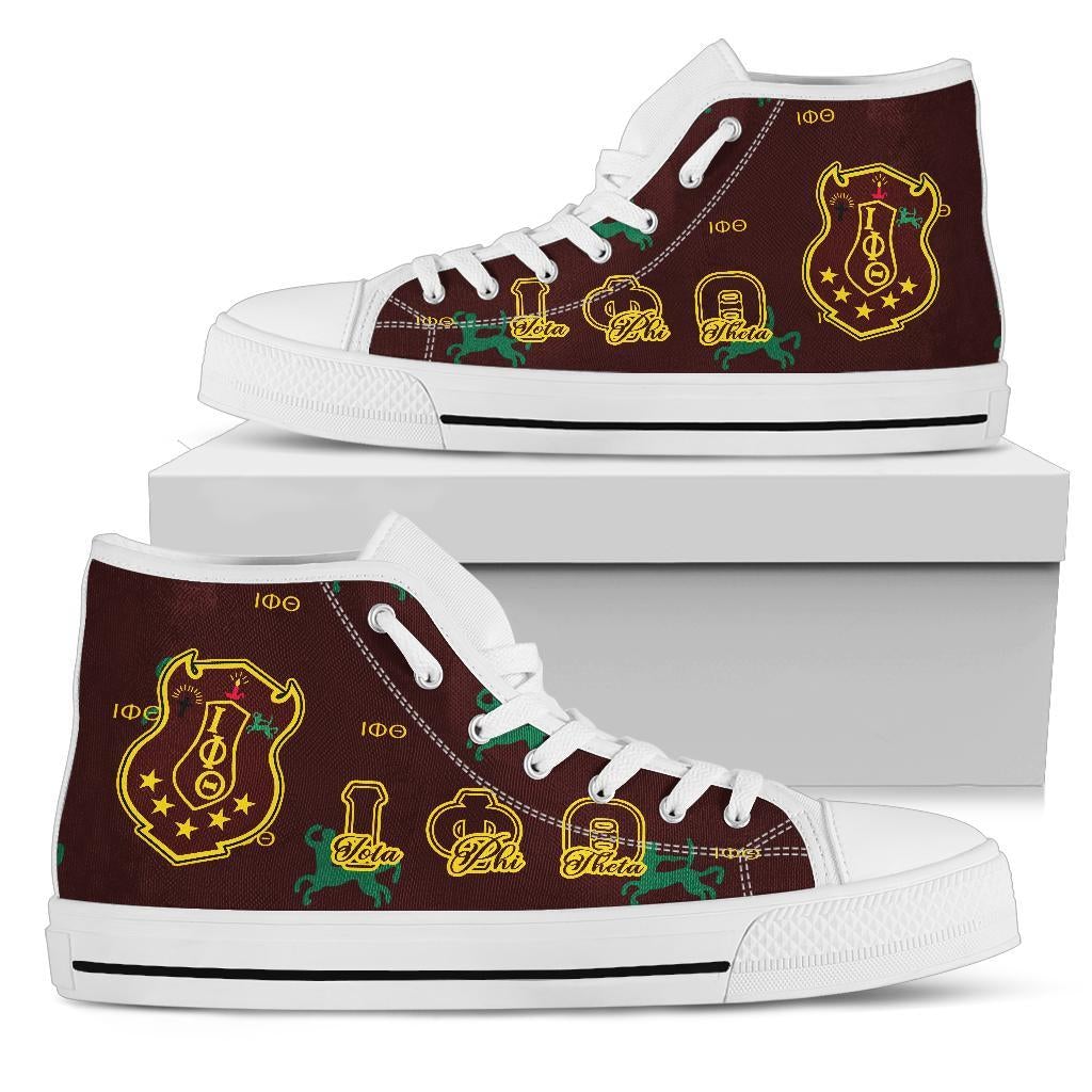 Wonder Print Footwear – Iota Phi Theta High Top Shoes Lt10