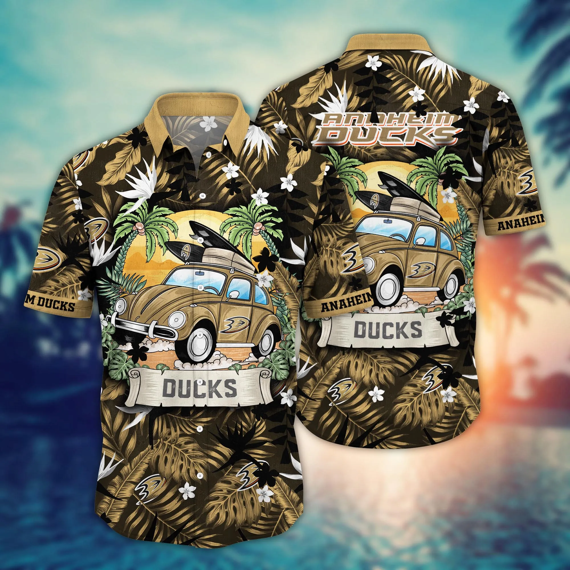 Anaheim Ducks Nhl Hawaiian Shirt Pool Partiestime Aloha Shirt