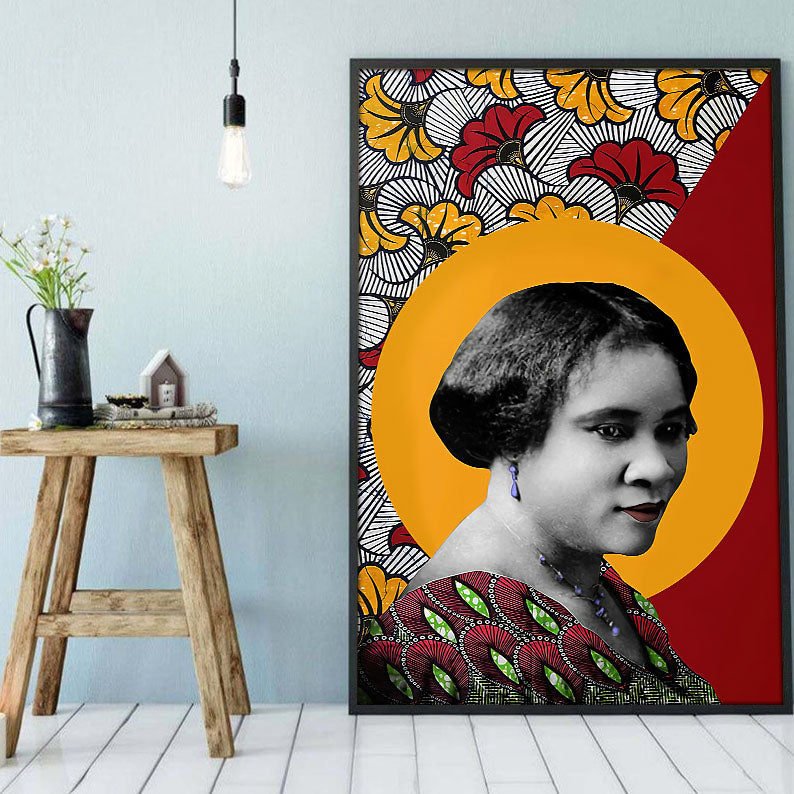 South Africa Custom Canvas Prints Vintage Afrocentric Poster Art Prints Black Woman Sign Black Men Attractive Living Room Bedroom Bathroom Home Decoration