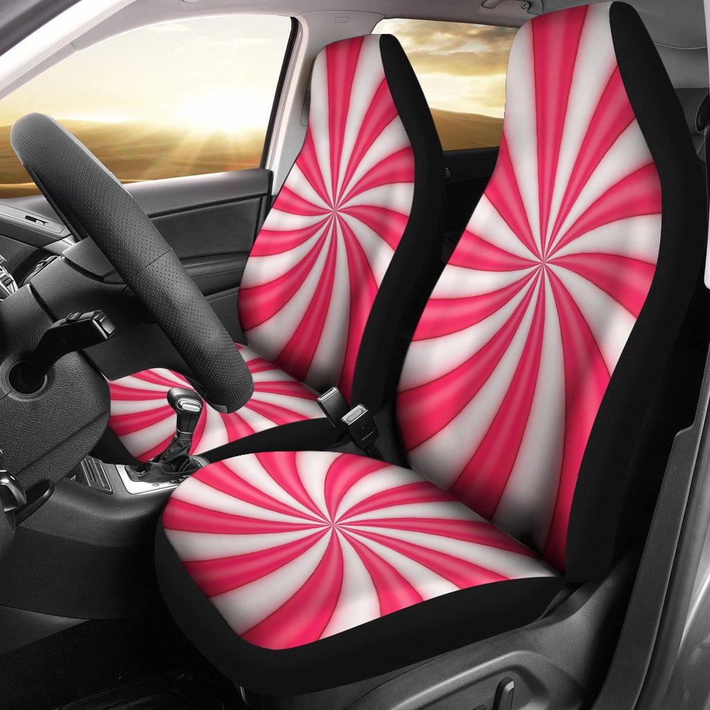 Vortex Twist Swirl Candy Print Car Seat Covers