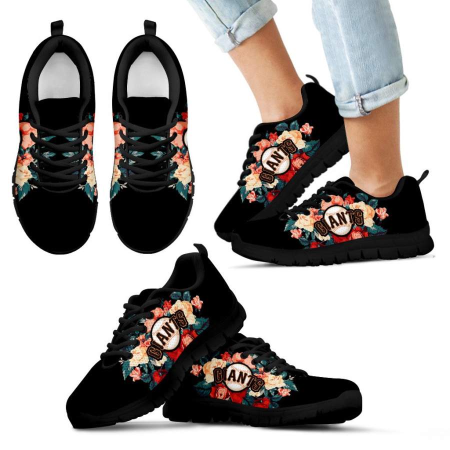 Gorgeous Flowers Background Insert Pretty Logo San Francisco Giants Sneakers