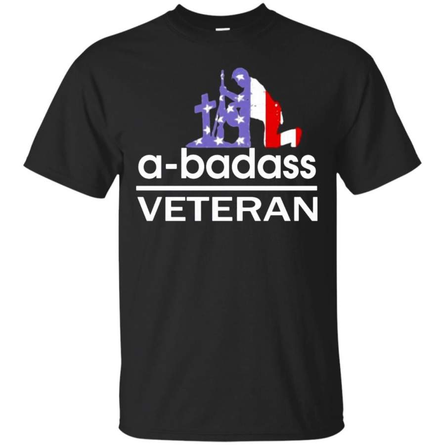 AGR A Badass Veteran Tshirt, Veteran Tshirt Gift Vet Tee Present