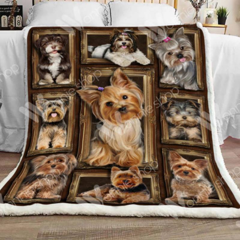 Yorkshire Terrier Dog Sherpa Blanket DCB1402 81O60