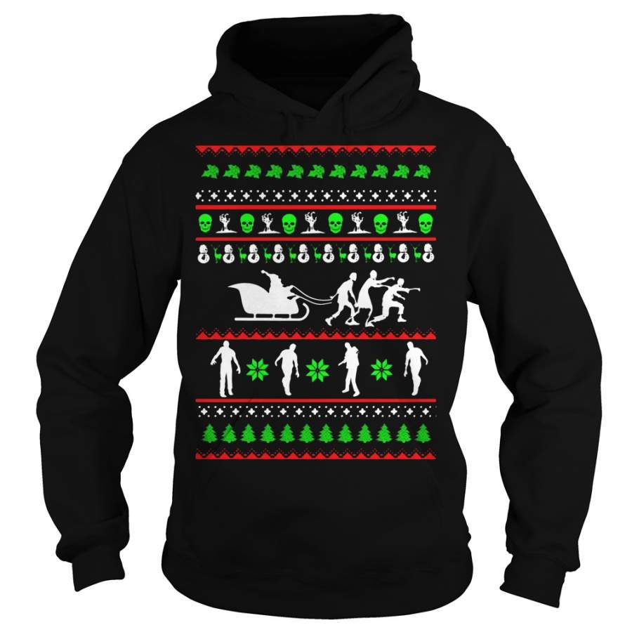 Zombie Christmas ugly Sweater Hoodie