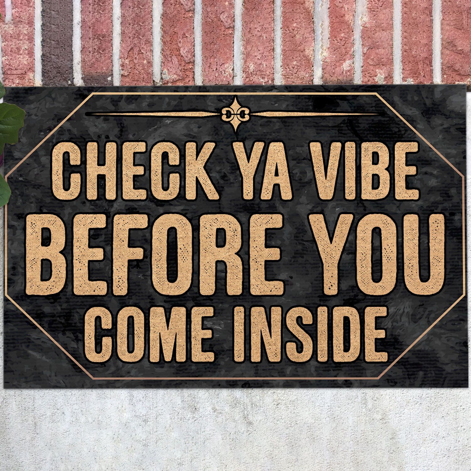 Check Ya Vibe Before You Come Inside Check Ya Vibe Doormat Funny Welcome Rug Entrance Decorative Doormat Evg43321