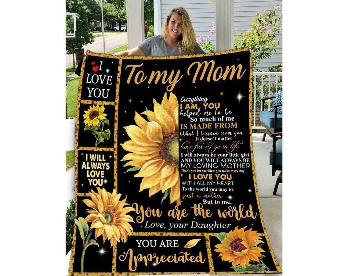 To My Mom I Always Love You  – Gift For Mother’S Day, Gift For Home Decor, Gitf For Family – Sherpa Blanket Fleece Blanket Premium Wall Art