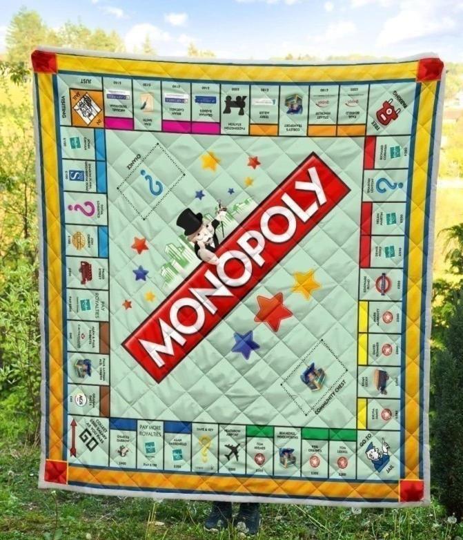 Monopoly Board Game Quilt Blanket (UK version)