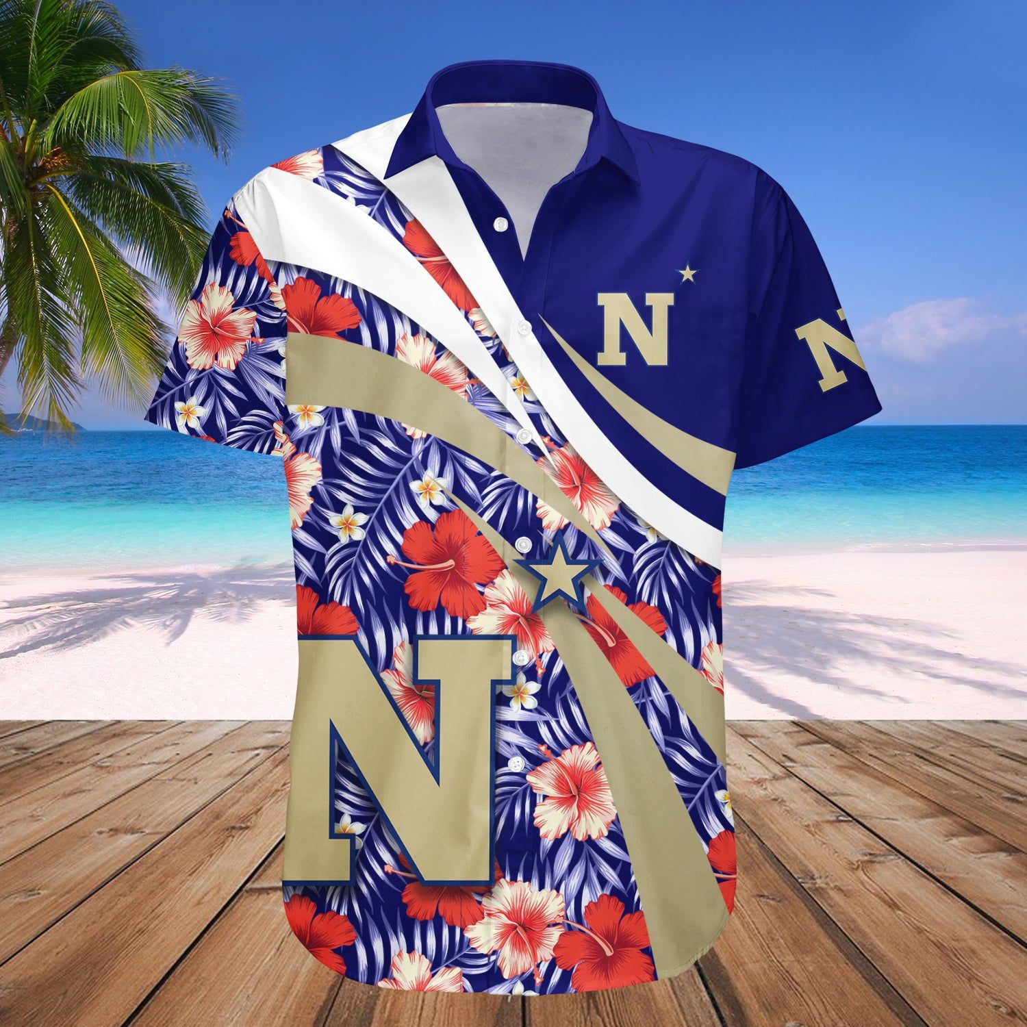 Navy Midshipmen Hawaii Shirt Hibiscus Sport Style – NCCA