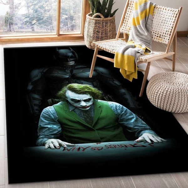 Joker And The Dark Knight Area Rug Living Room And Bed Room Rug Gift Us Decor