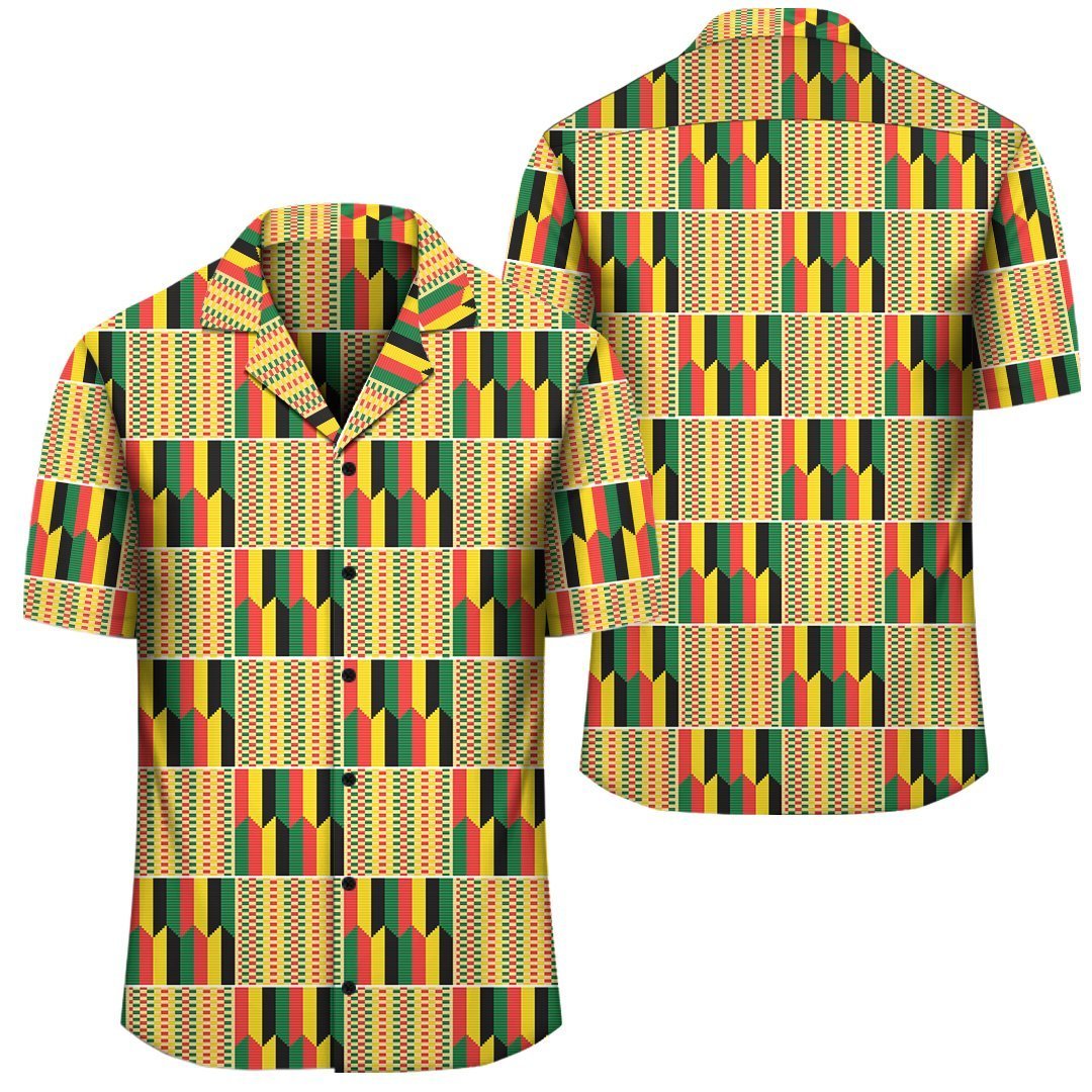 Africa Hawaiian Shirt – Kente Hawaiian Shirt Main Pattern J1