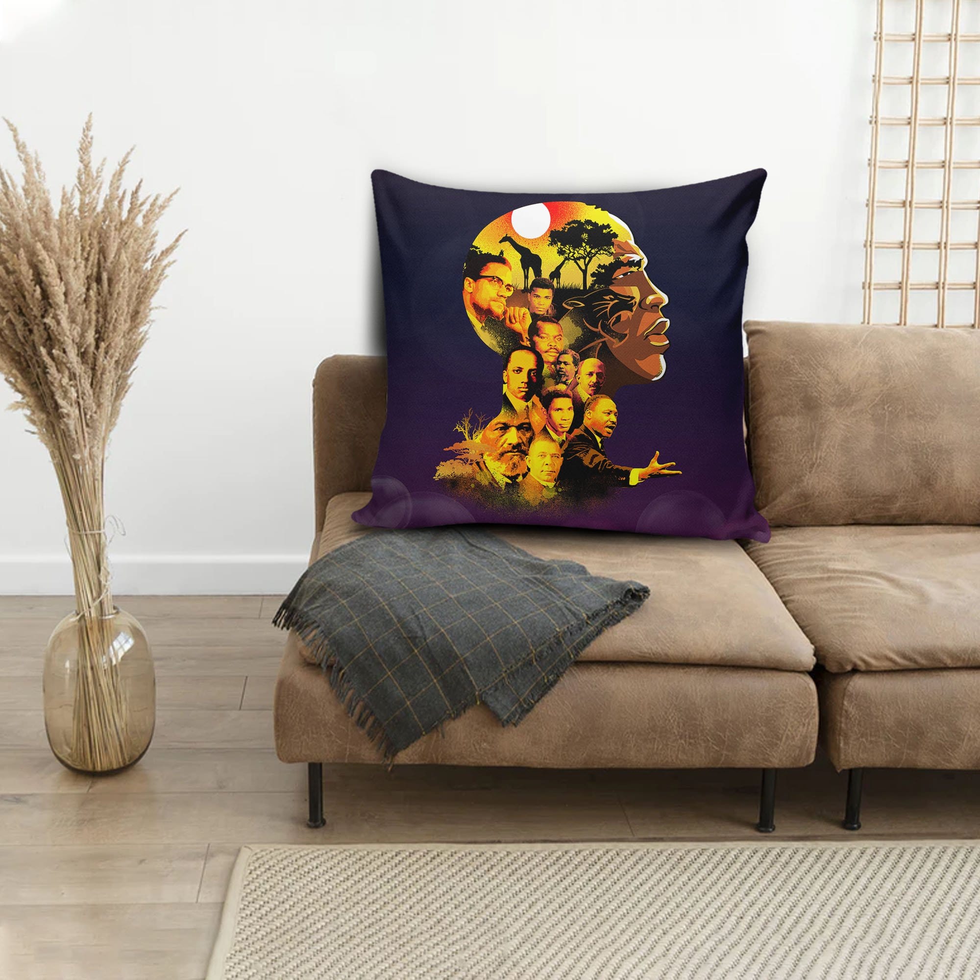 Afrocentric Throw Pillows Pro Black My Roots Pride Square Throw Pillow African Inspired Throw Pillows