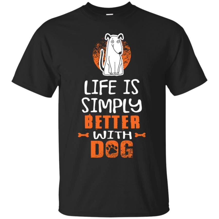 AGR NewmeUp Men’s Dog Shirts Life is Simply Better With Dog Tshirt