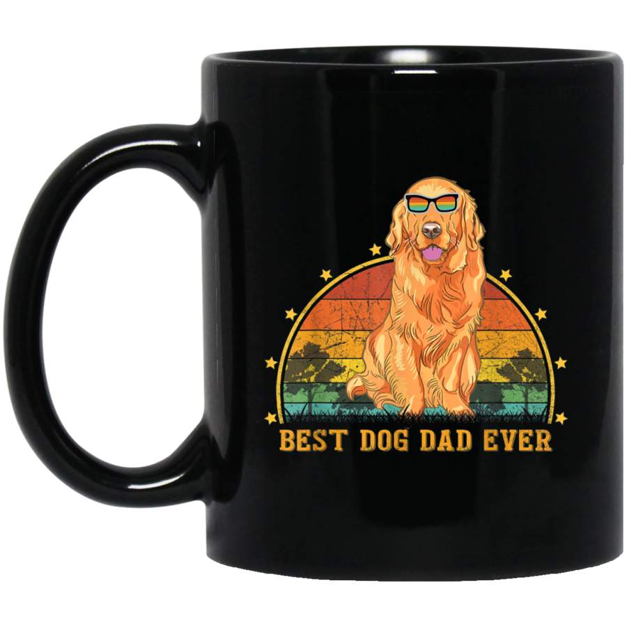 Vintage Best Golden Retriever Dog Dad Ever Gift Dog Lover Mug