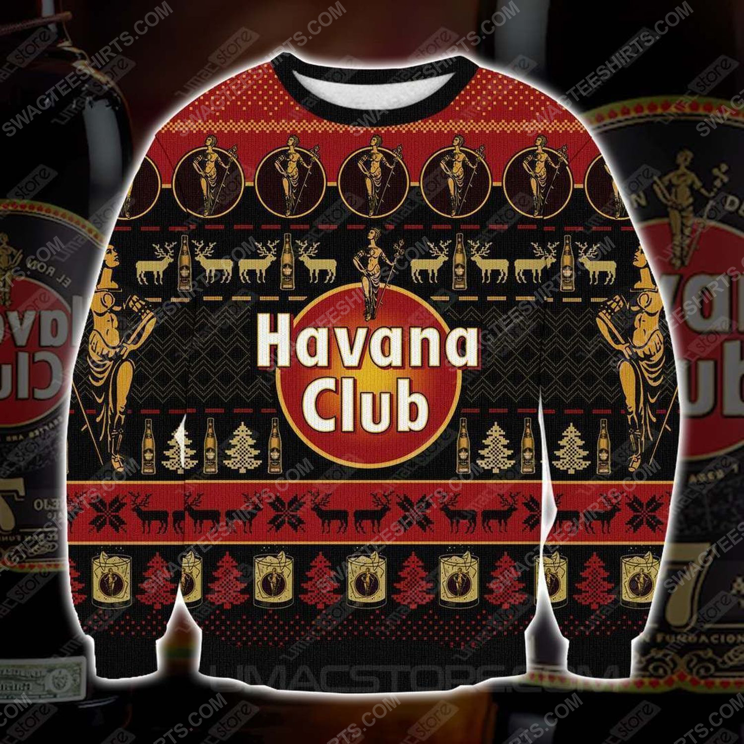 [Special Edition] Havana Club Cuba’S Rum Ugly Christmas Sweater – Maria