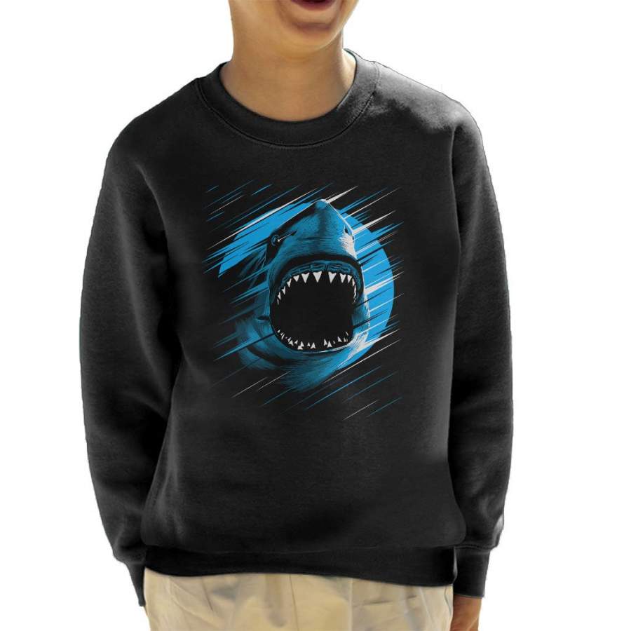 Shark Moon Lines Kid’s Sweatshirt