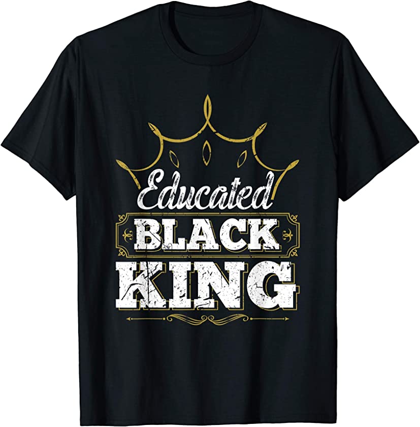 Educated Black King History Month Afro Boy T-Shirt