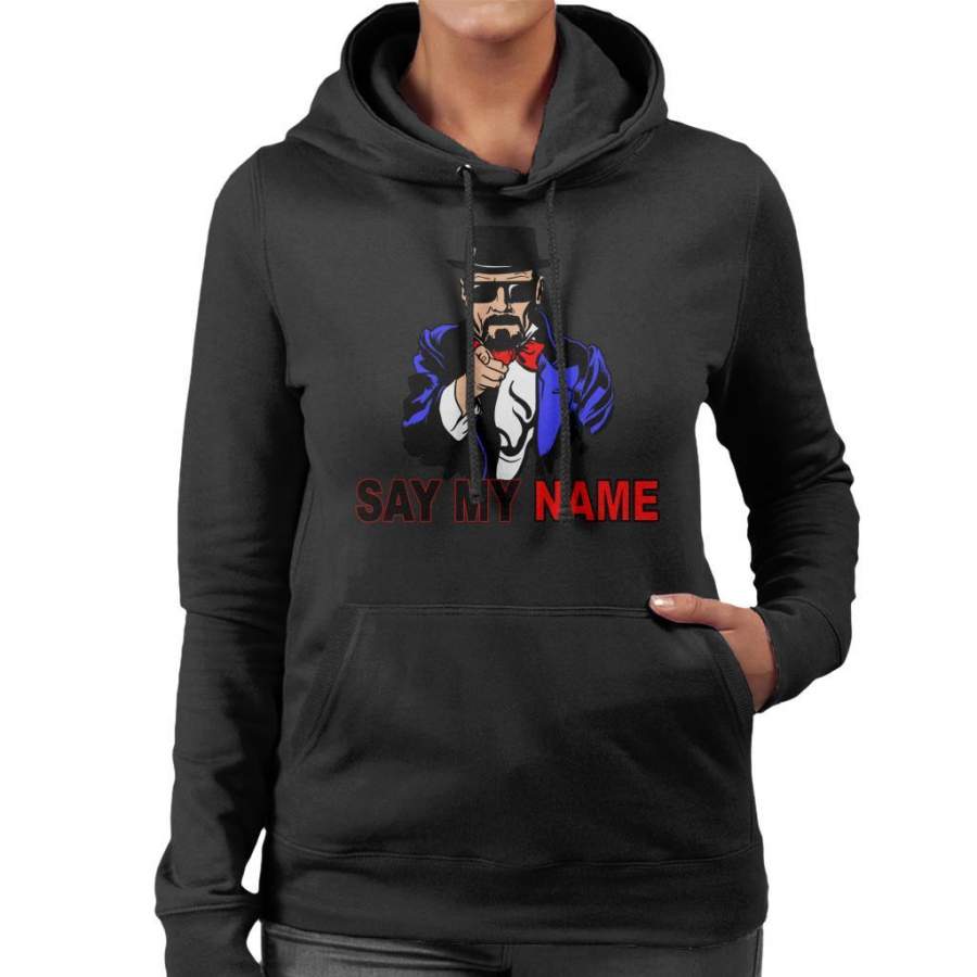 Breaking Bad Say My Name Heisenberg Uncle Sam Women’s Hooded Sweatshirt