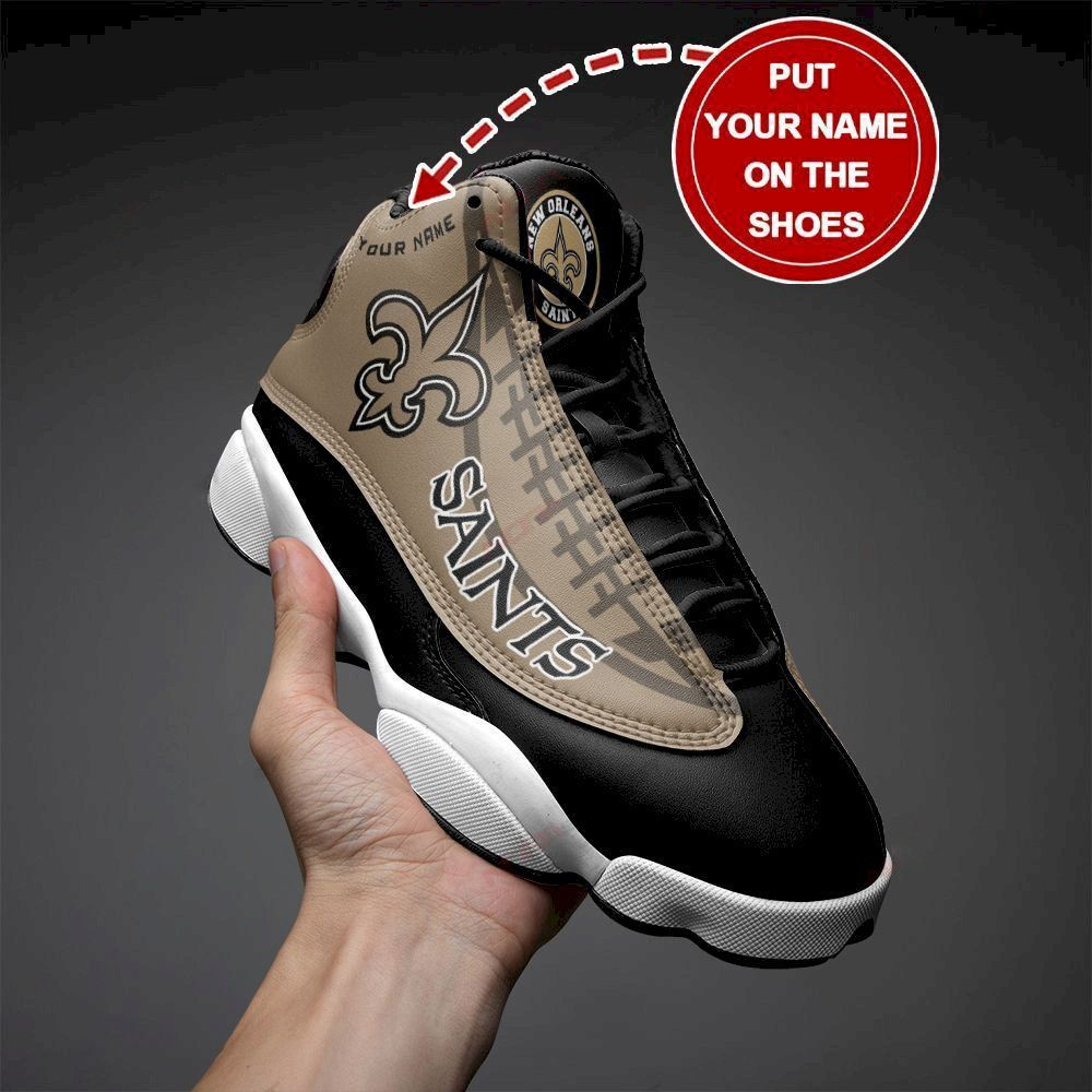 New Orleans Saints Personalized Air Jordan 13 Sneakers Sport Shoes For Fans