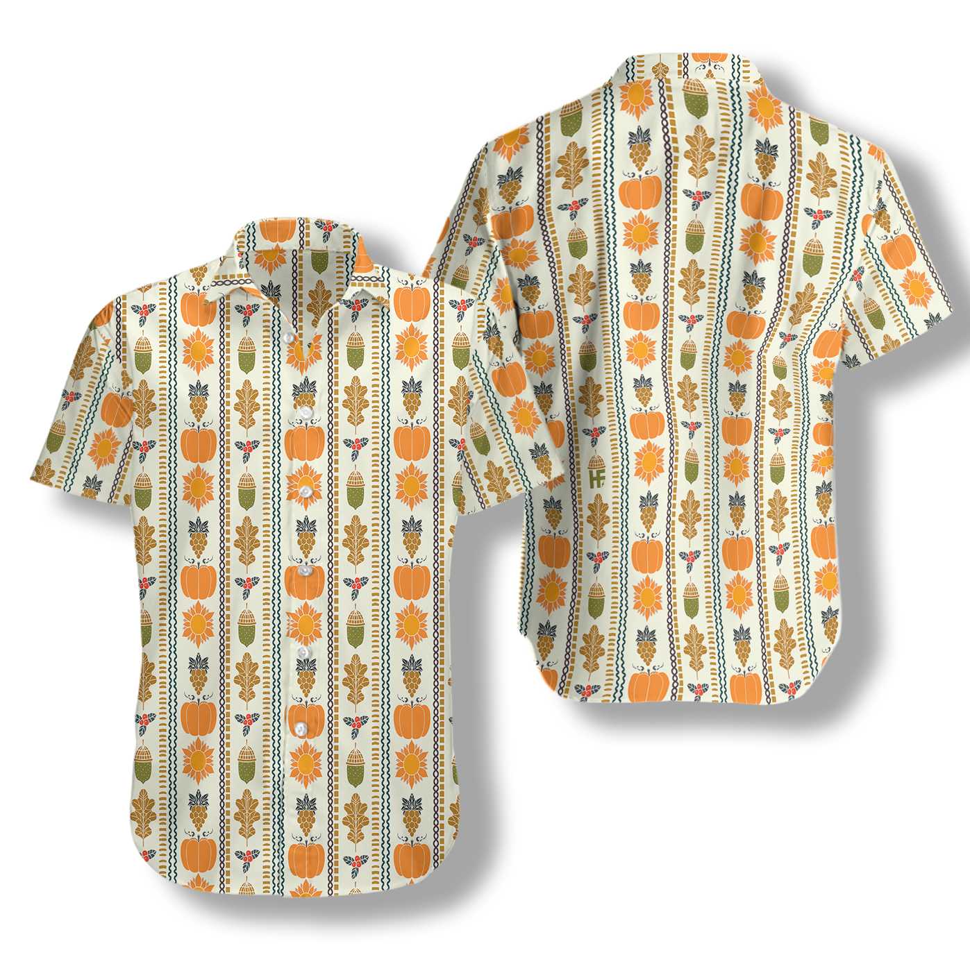 Thanksgiving Day Vertical Pattern Hawaii Shirt Ha84470