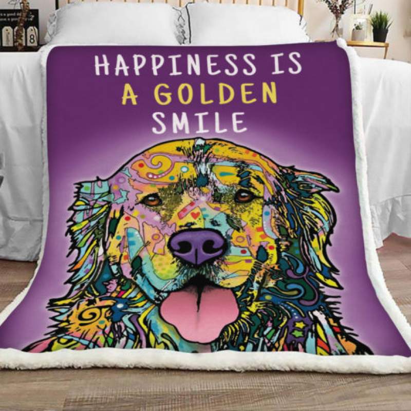 Golden Retriever Dog Sherpa Blanket JR1401 69O57