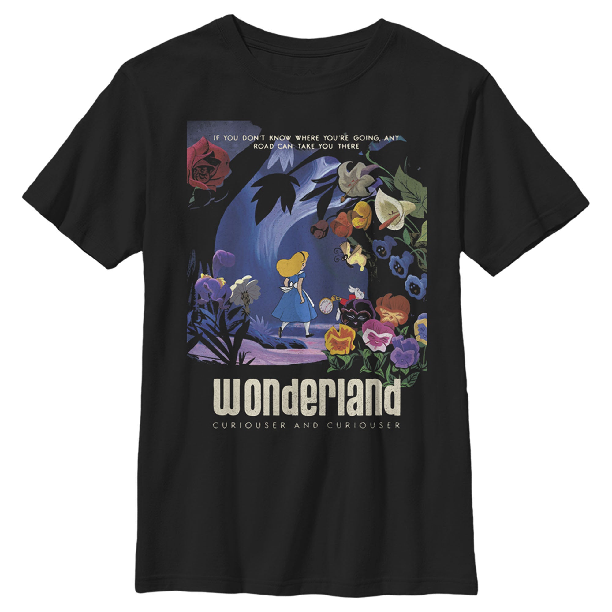 Boy’S Alice In Wonderland Any Road Will Take You There The White Rabbit T-Shirt