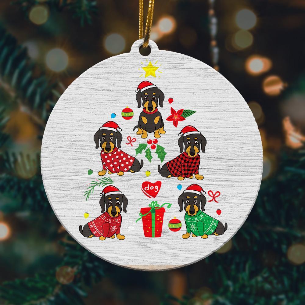 Cute Dachshund 3 Christmas Ornament 2022 Amazing Decor Ideas – Americustee Store