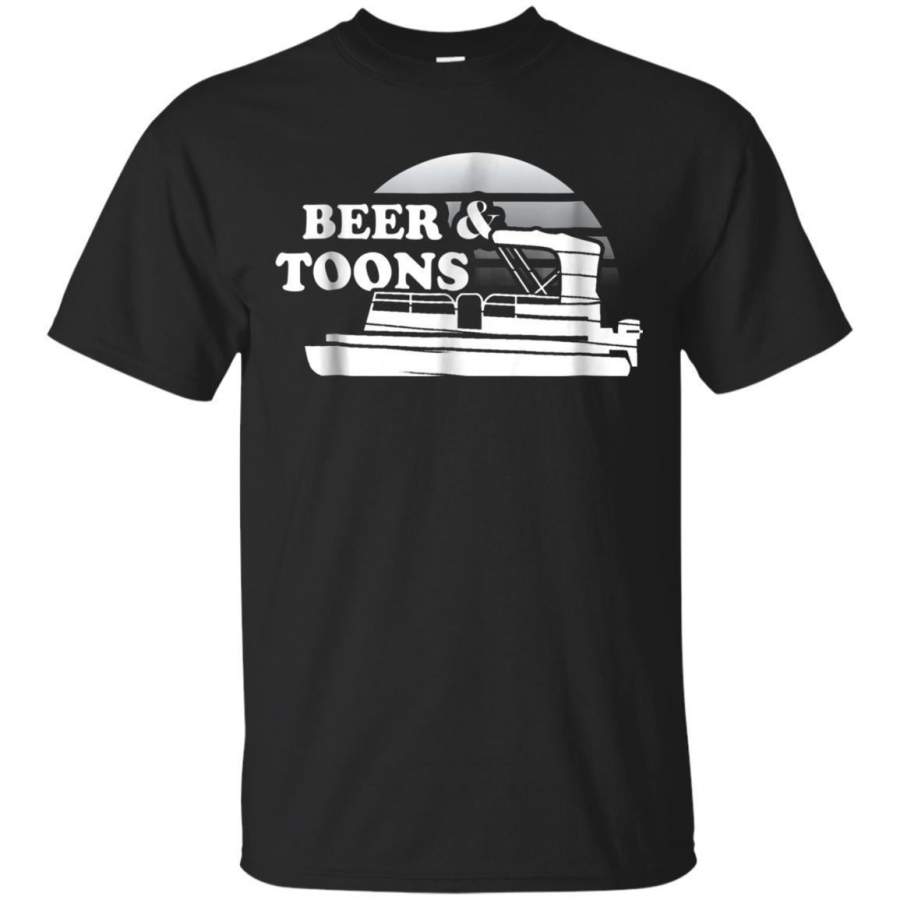 AGR Beer And Toons Pontoon Boat Lake Tshirt Beer Lovers Gift Jaq T-shirt