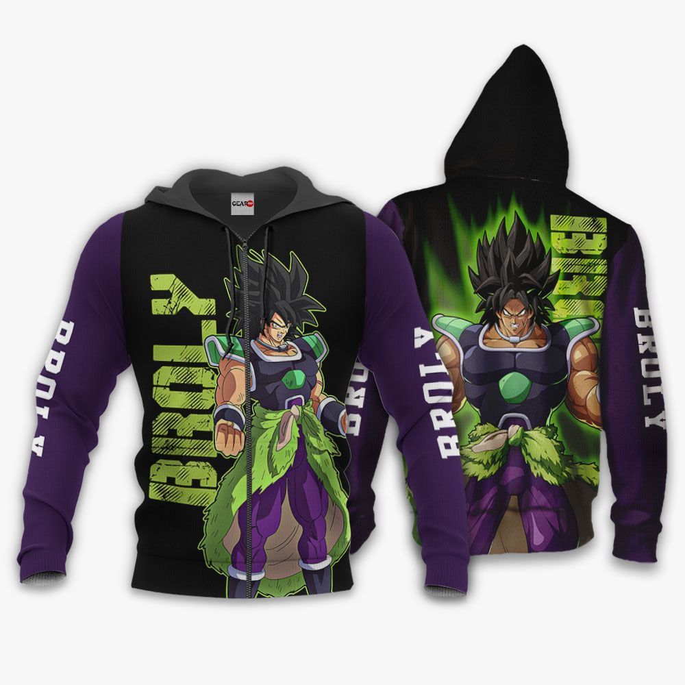 Super Broly Shirt Hoodie Dragon Ball Anime Jacket