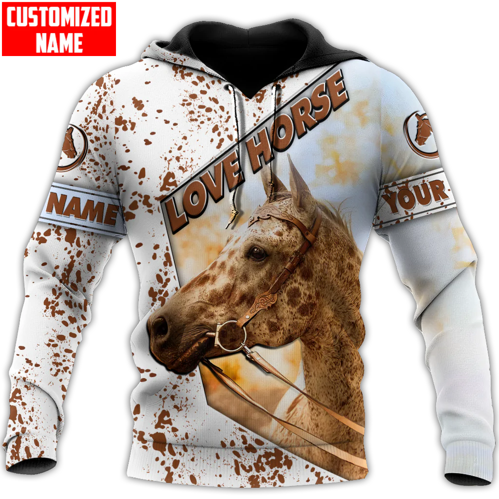 Personalized Appaloosa Horse Lovers 3D Printed Hoodie