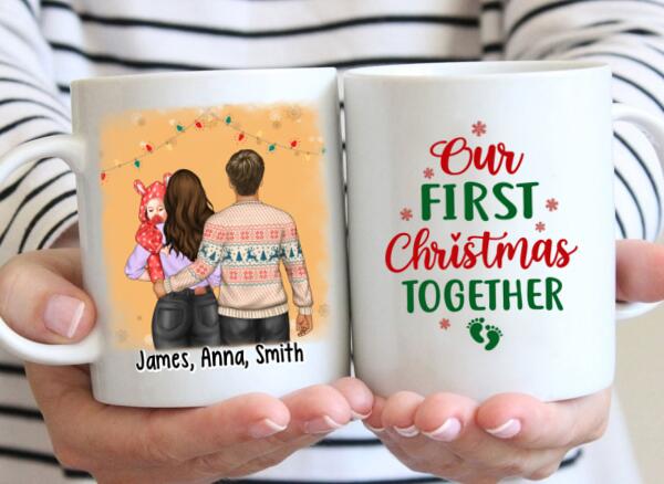 Personalized Mug, Baby First Christmas – Our First Christmas Together, Christmas Gift For Family