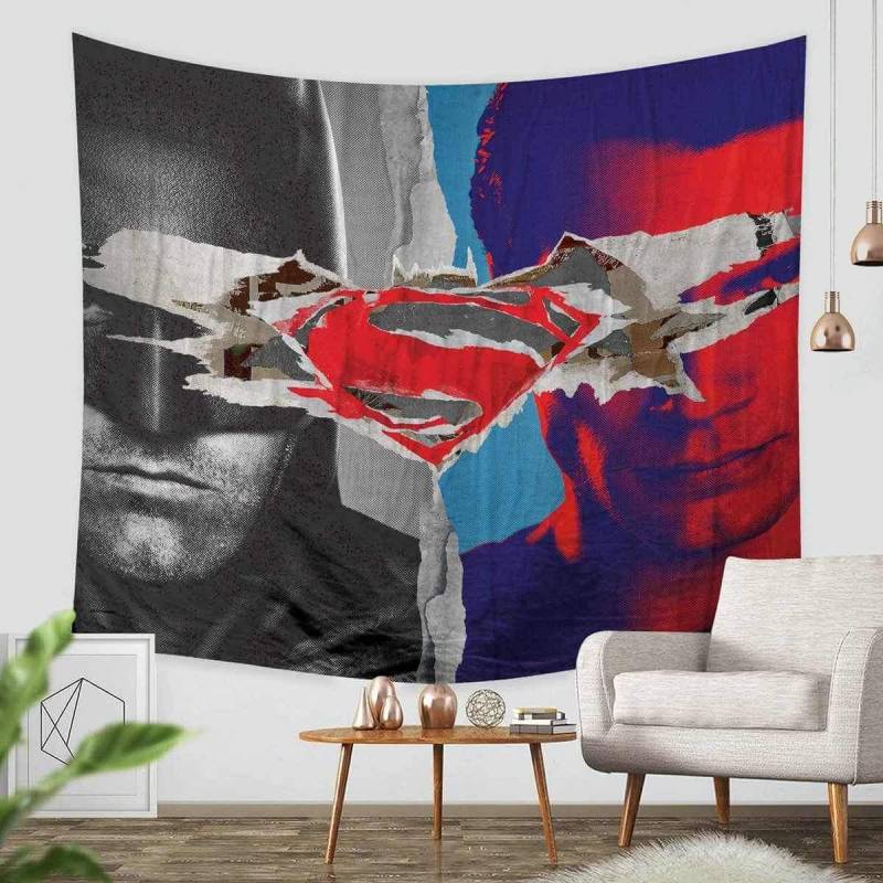 3D Custom Batman vs Superman Tapestry Throw Wall Hanging Bedspread