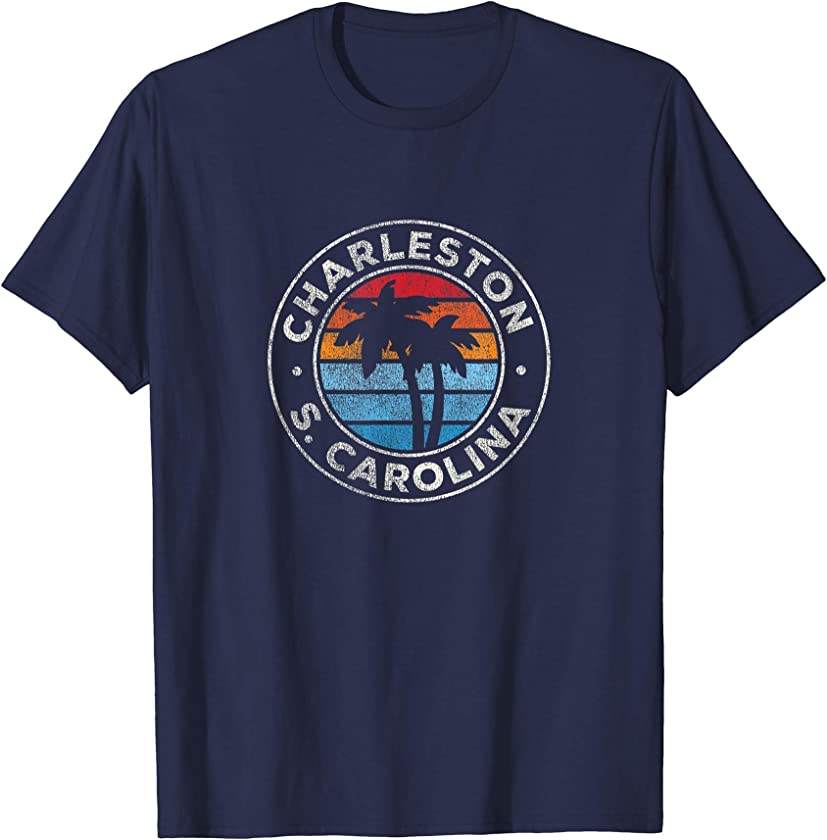 Charleston South Carolina SC Vintage Graphic Retro 70s T-Shirt