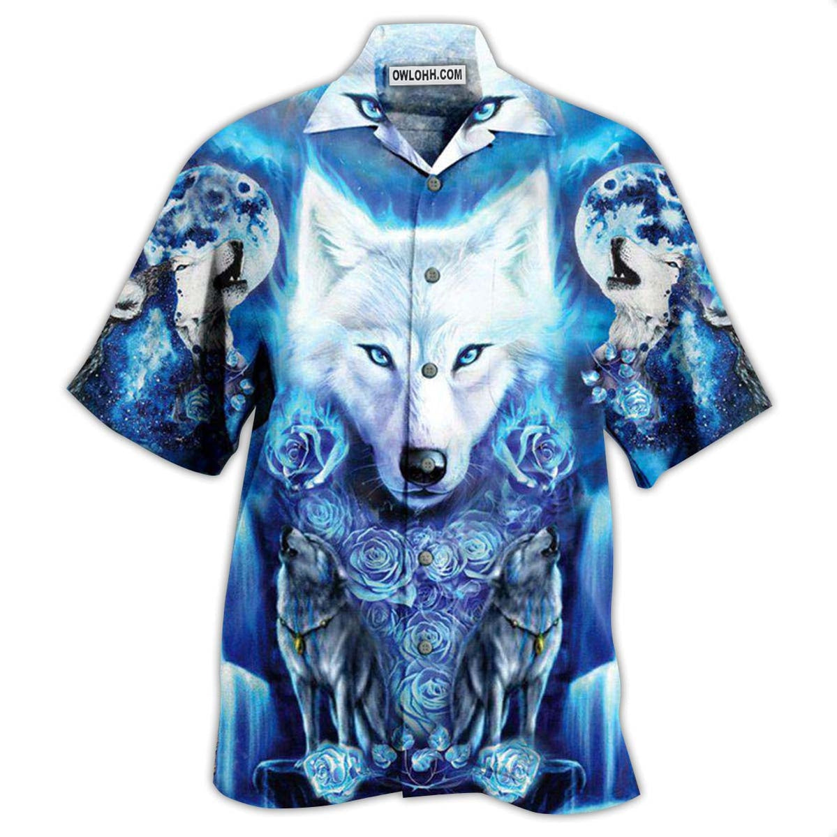 Wolf Blue Cool – Hawaiian Shirt  – Owl Ohh