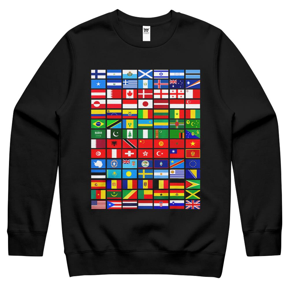 Flags Of The Countries Of The World, International Gift Crewneck Sweatshirt