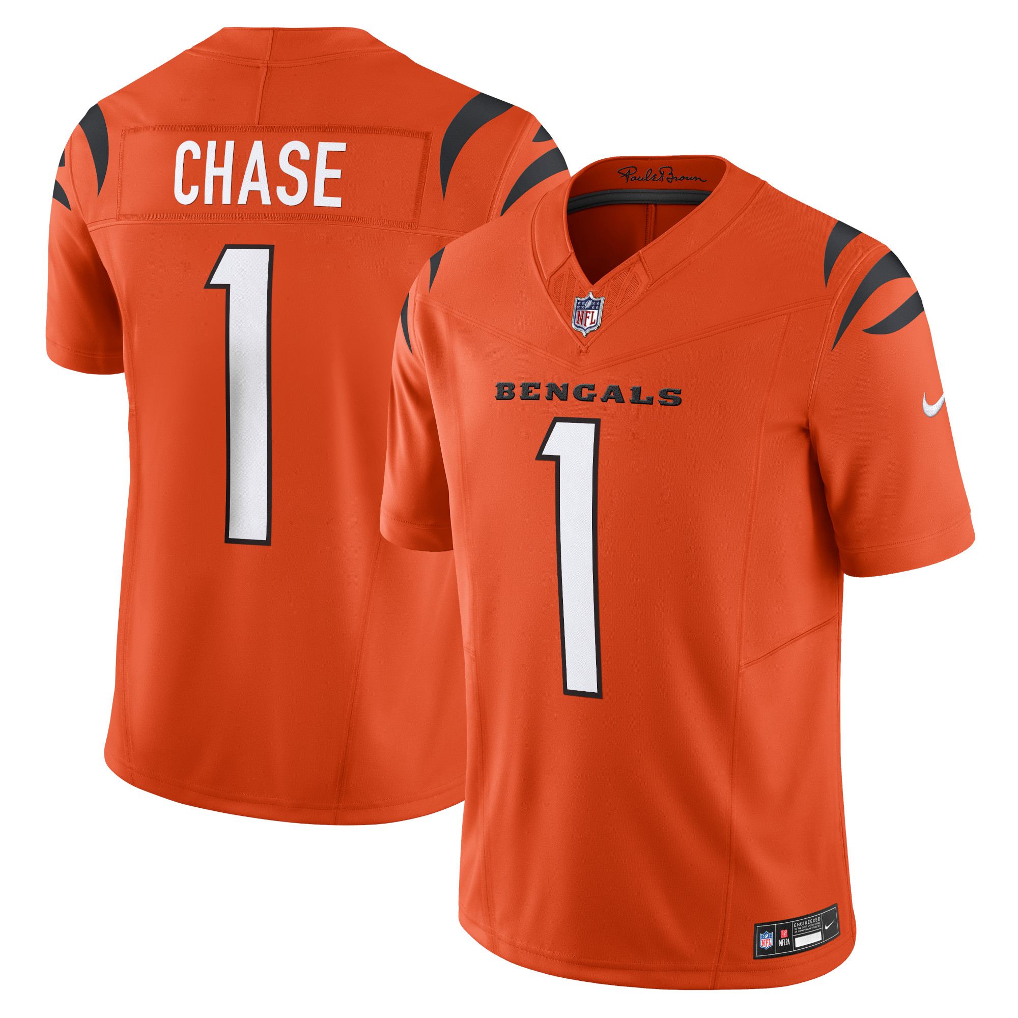 Men’s Cincinnati Bengals Ja’Marr Chase Orange Vapor F.U.S.E. Limited Jersey