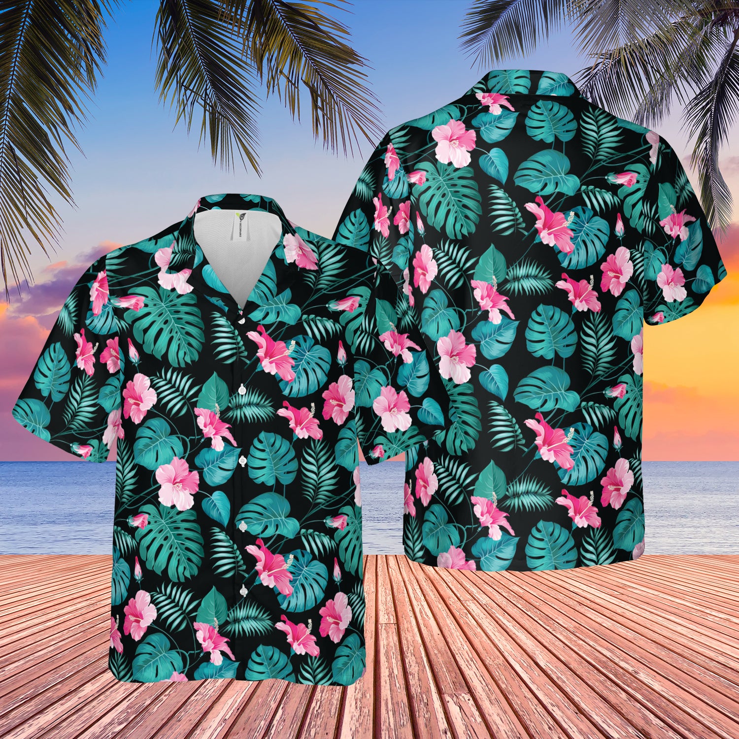 Floral Hawaiian Hibicus Beach Clothing Ha31342