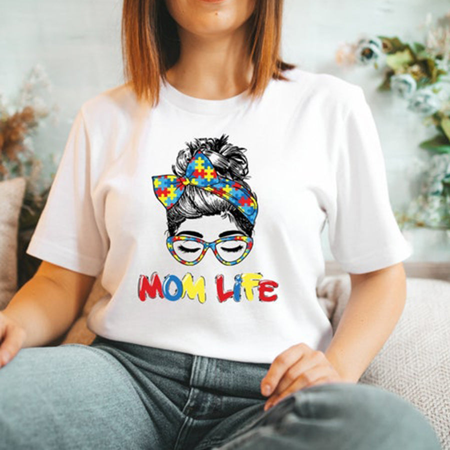 Autism Mom Life Shirt For Mom – Autism Awareness T Shirt For Women – Autism Mom T-Shirt