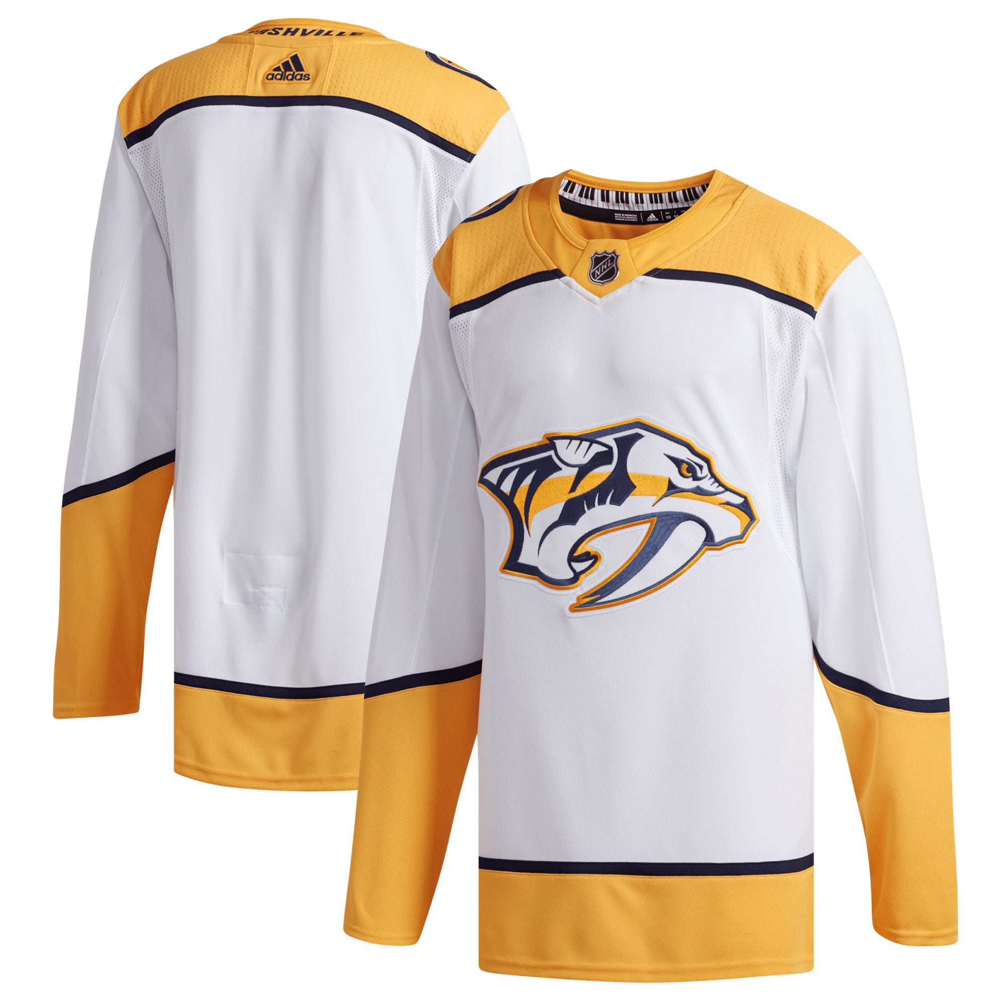 Men's Nashville Predators adidas White Away Authentic Jersey