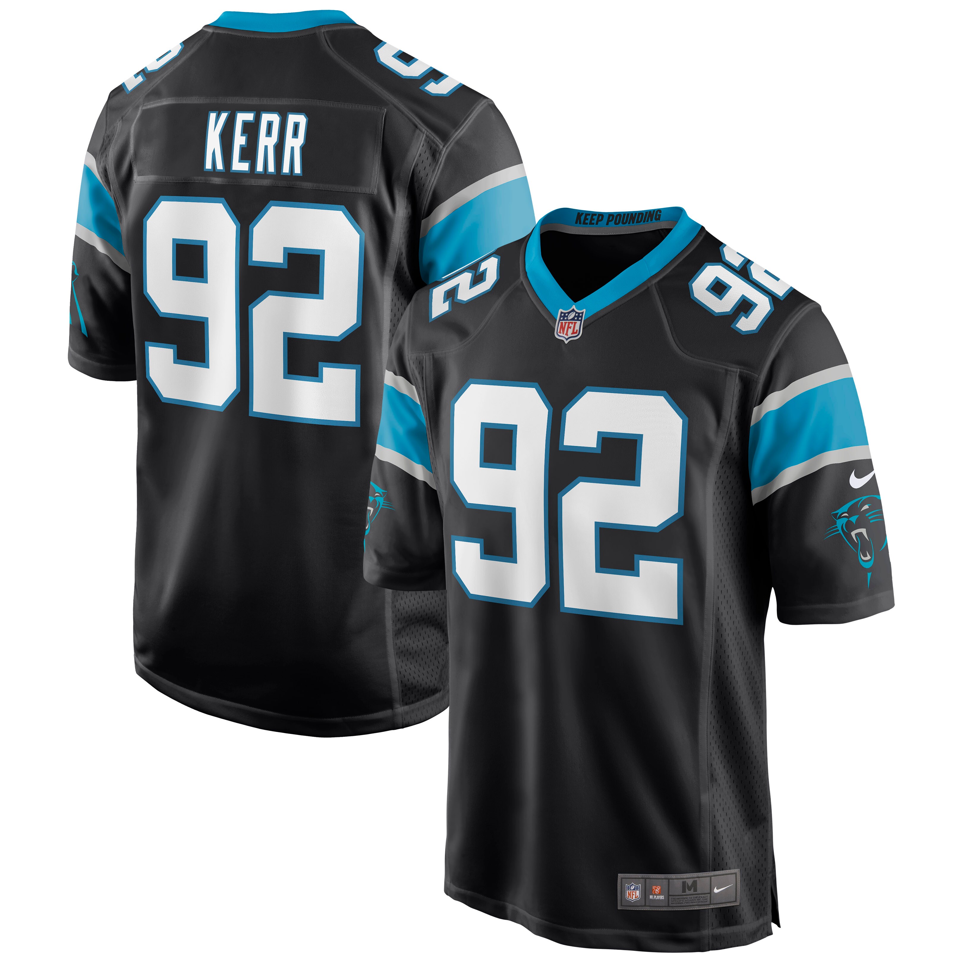 Zach Kerr Carolina Panthers Game Jersey – Black