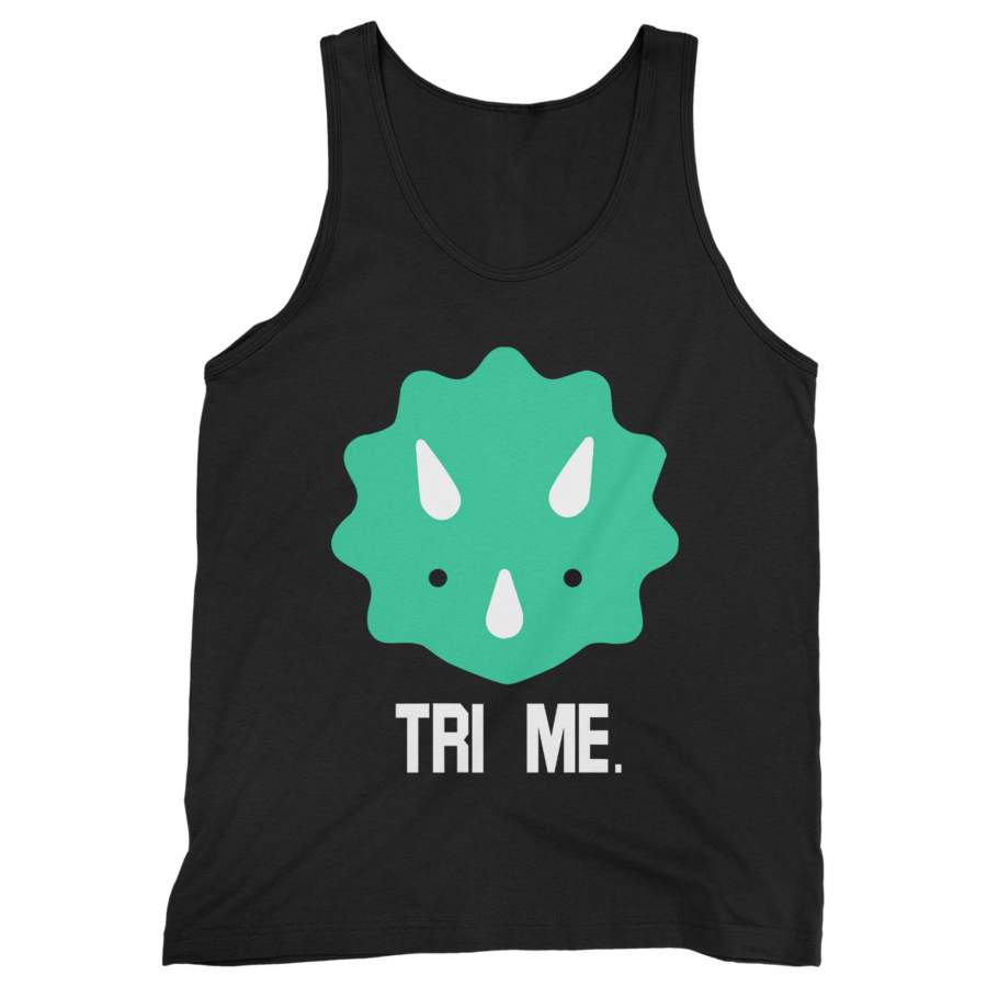 Triceratops Tri Me Funny Dinosaur Man’s Tank Top