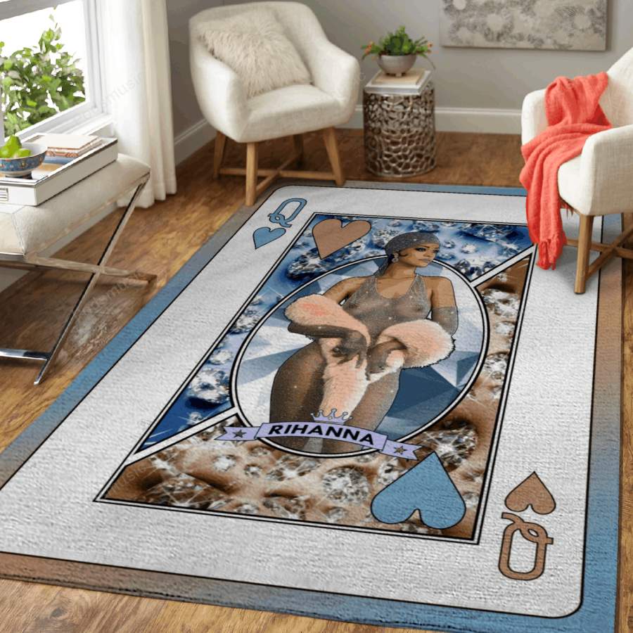 Queen Rihanna – Queens Of Music Art For Fans Area Rug Living Room Carpet Floor Decor