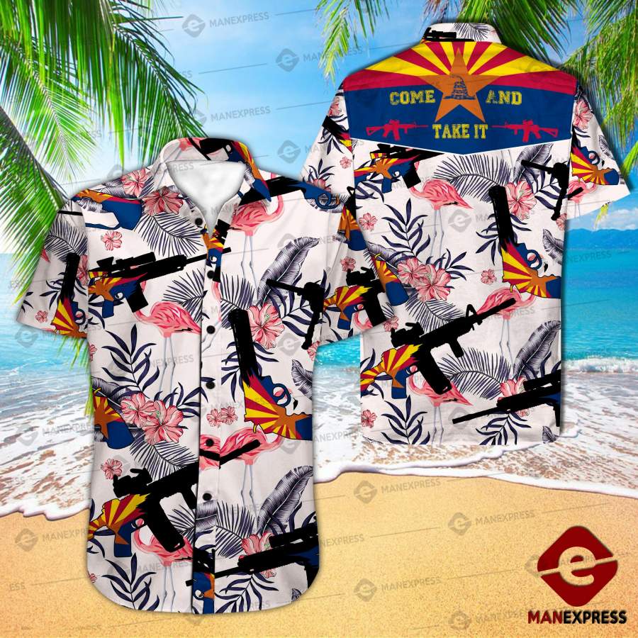 Arizona United Patriot Three Percenter Hawaiian Shirt Ha37040